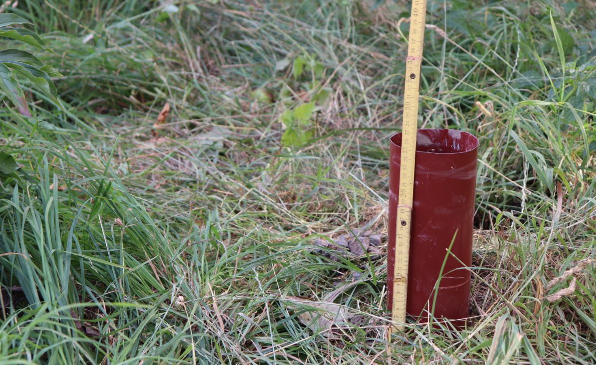 Hydrogeologický průzkum dešťová zahrada